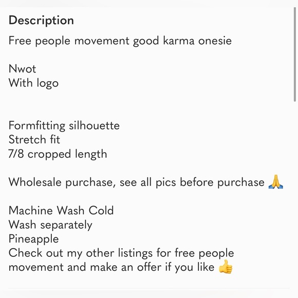 NWOT FP Movement Good Karma Onesie - Picture 7 of 7